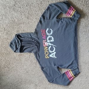 AC/DC graphic cropped hoodie